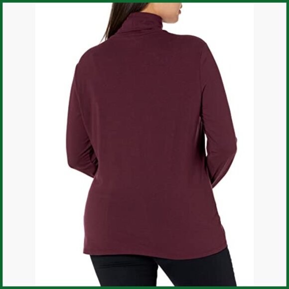 Long-Sleeve Turtleneck Top, Super-Soft Fleece, Classic Fit - Picture 2 of 4